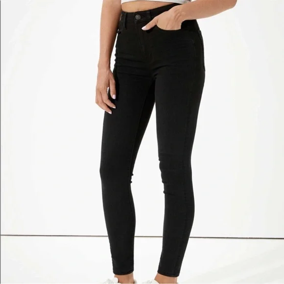 American Eagle Outfitters High Rise Black Jeans - Picture 1 of 5